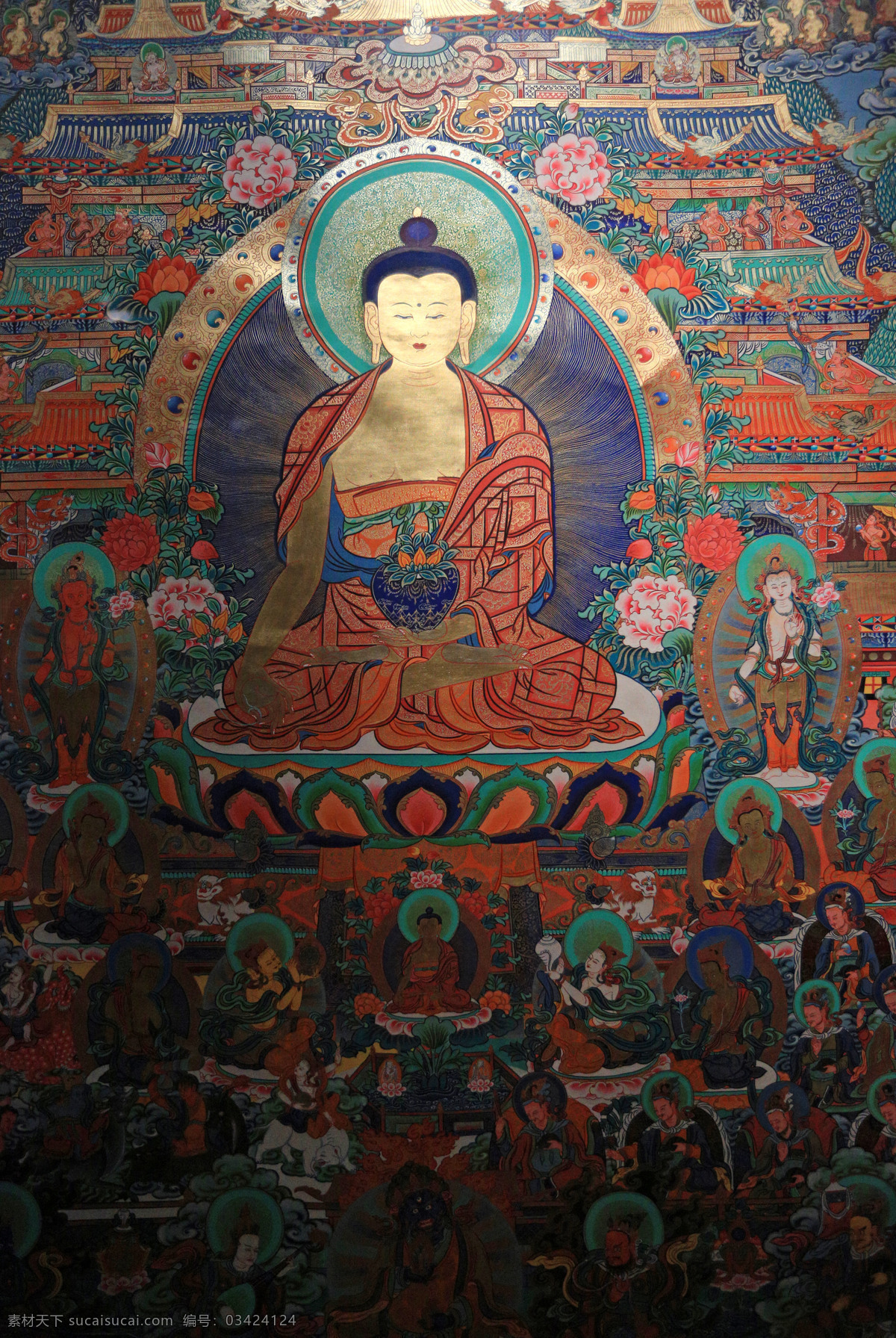 青海 藏 文化馆 壁画 青海藏文化馆 旅游 绘画书法 文化艺术 黑色