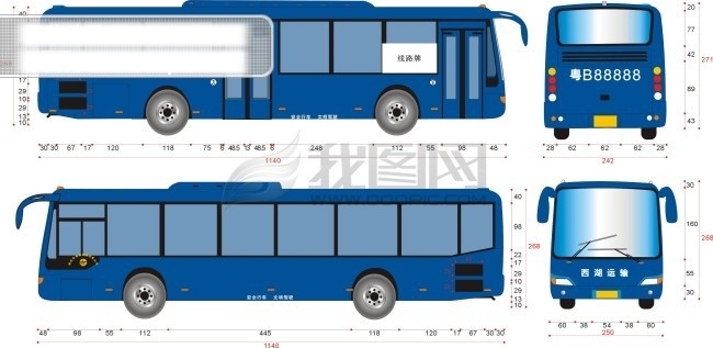 华润 万家 车型 图 牡丹 车型图 公交车 矢量车 矢量素材 矢量图 华润万家 矢量 矢量车型