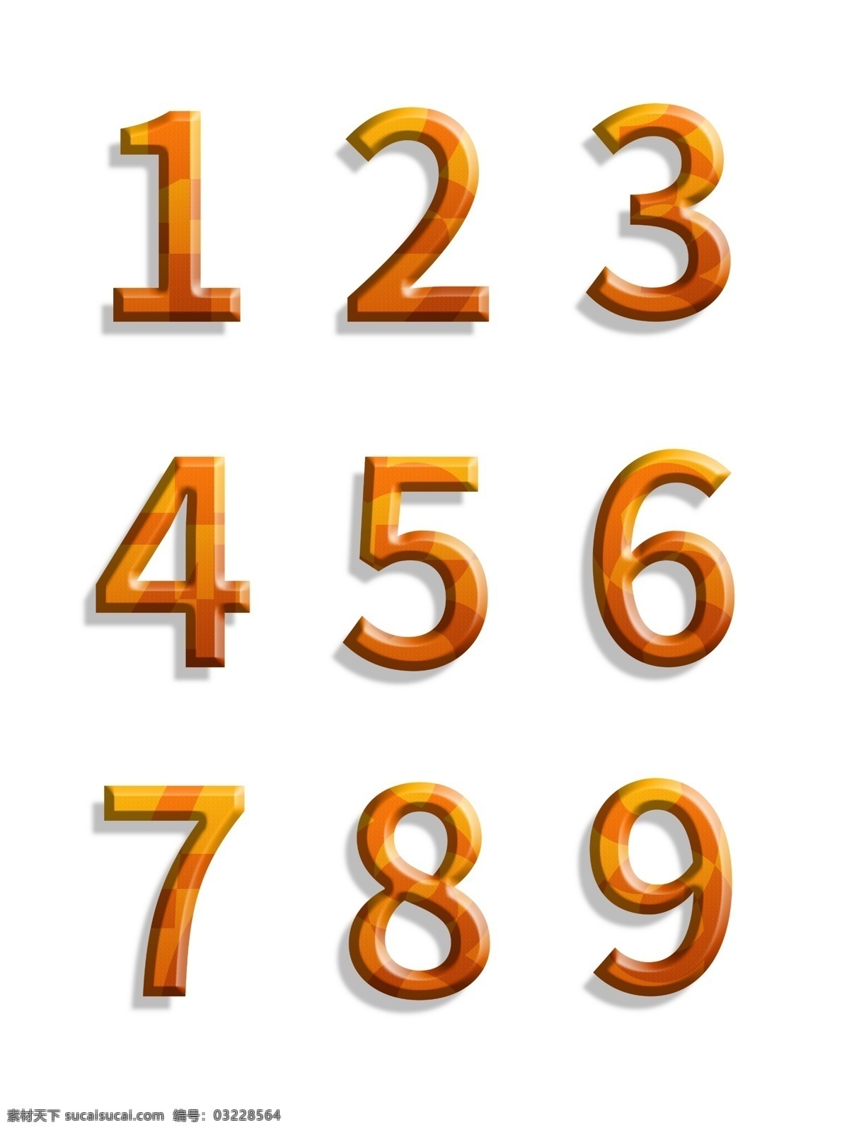 3d 通用 数字 元素 三维数字 数字素材 阿拉伯数字