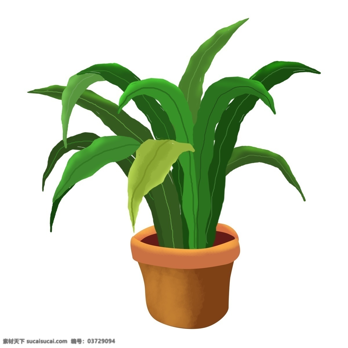 绿色 花草 盆栽 卡通 透明 插画 免扣素材 透明素材 卡通素材 可爱 植物