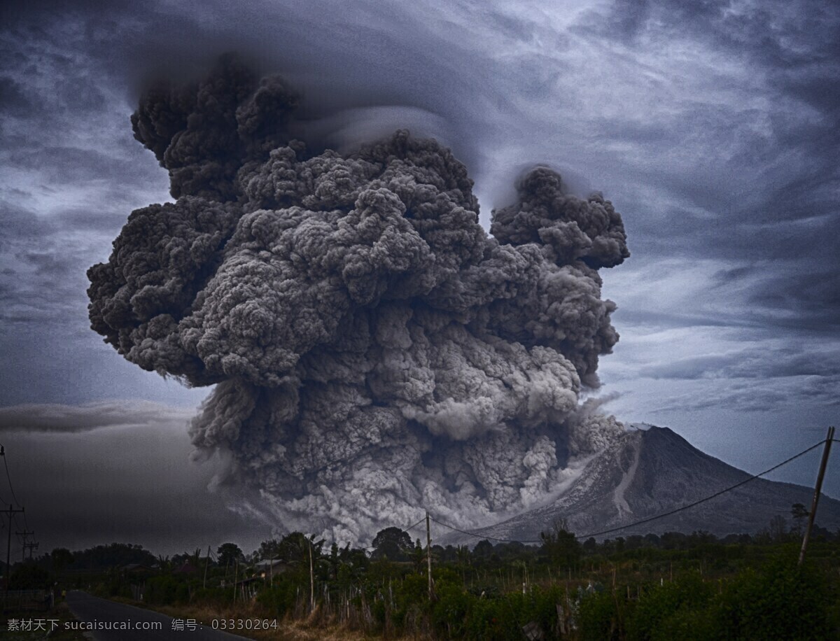 火山口 喷发 爆炸 烟雾 景观 4k 火山口喷发 4k图片 超清图片 壁纸 火山 烟 雾 乌云 大自然风景 创意合成 3d设计 3d作品