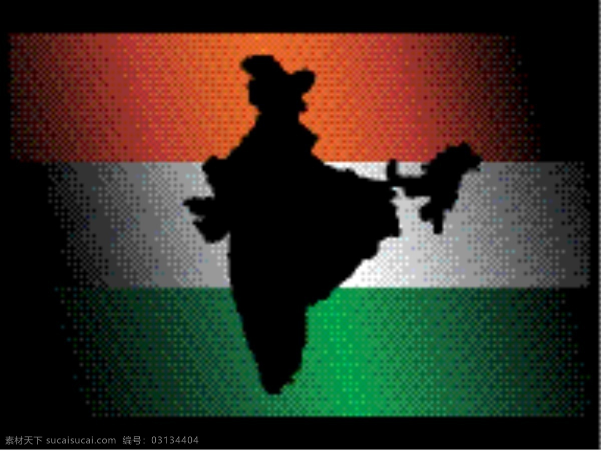印度 国旗 地图 上 分离 黑 矢量图 日常生活