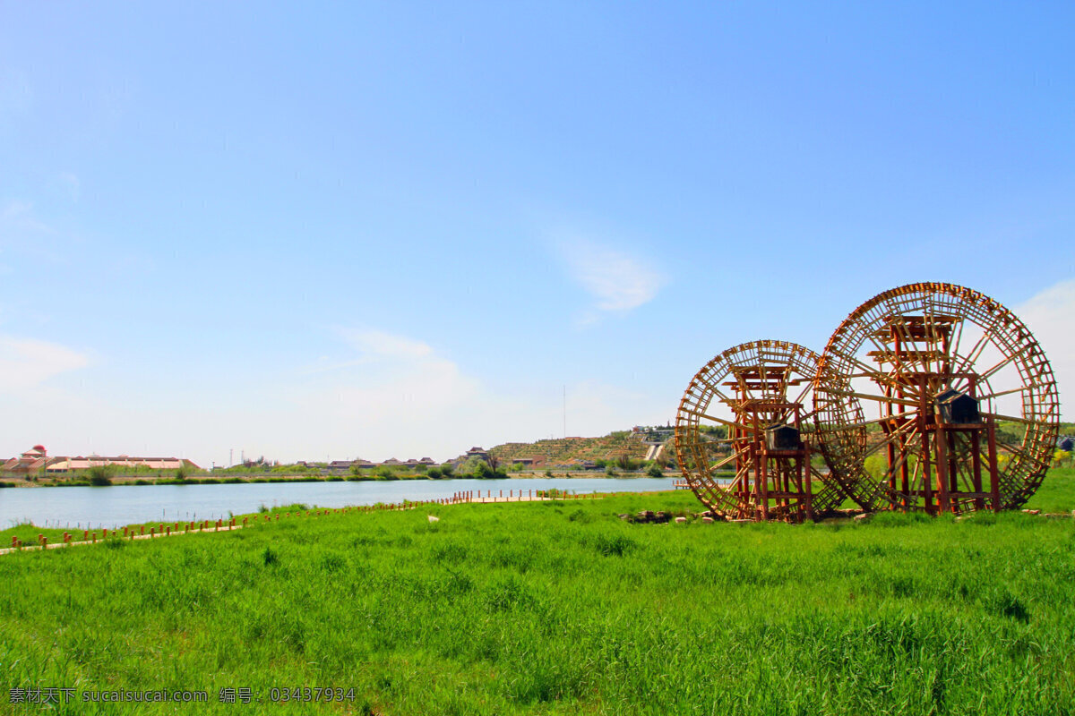 巴彦浩特 湿地 公园 阿拉善盟 巴彦浩特市 湿地公园 建筑物 风景 旅游摄影 国内旅游