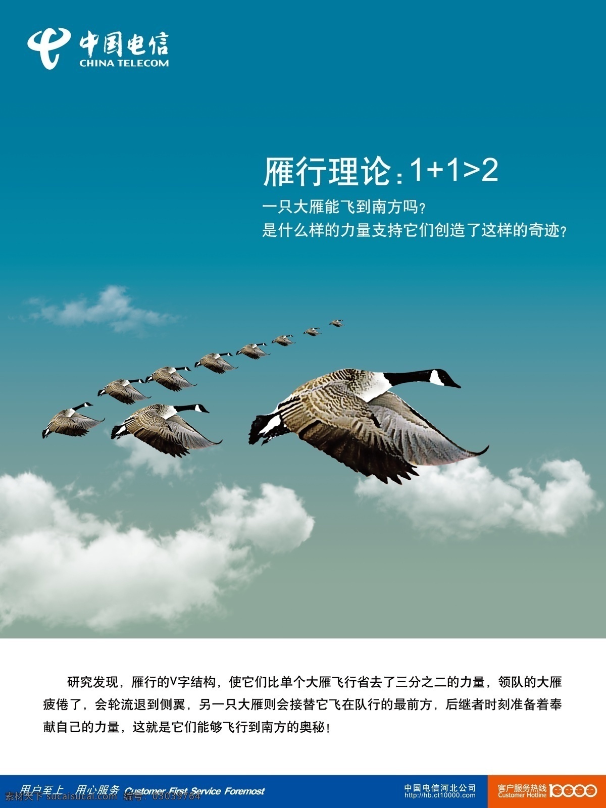 大雁齐飞 团队 团结 励志 云朵 大雁 雁群 展板模板 广告设计模板 源文件