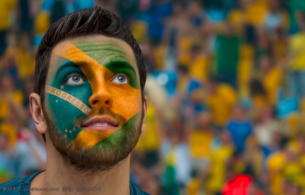 帅哥 球迷 帅哥美女 足球 巴西 巴西球迷 狂欢球迷 体育运动 生活百科