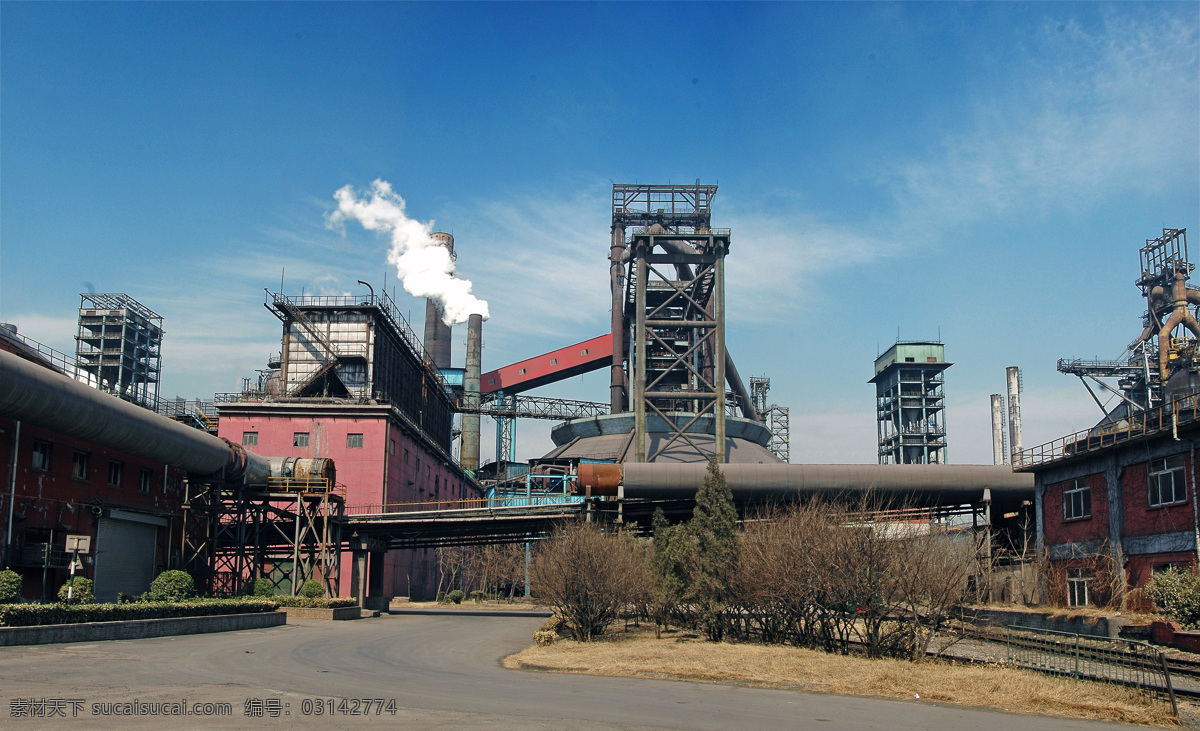 工业生产 工厂 工业 化工 加工 生产 污染 首钢 现代科技 矢量图