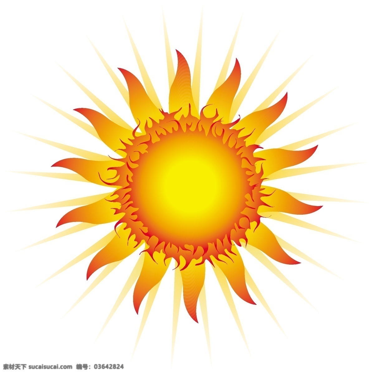 矢量 可爱 太阳 图形设计 光芒 火焰 卡通 矢量素材 图标