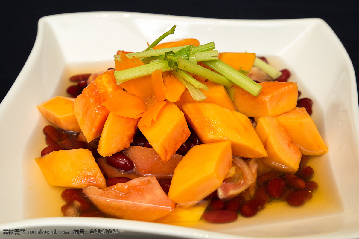 腰果 木瓜 煮 西红柿 葱香 美食 美味 佳肴 中国美食 菜式 餐饮美食 传统美食