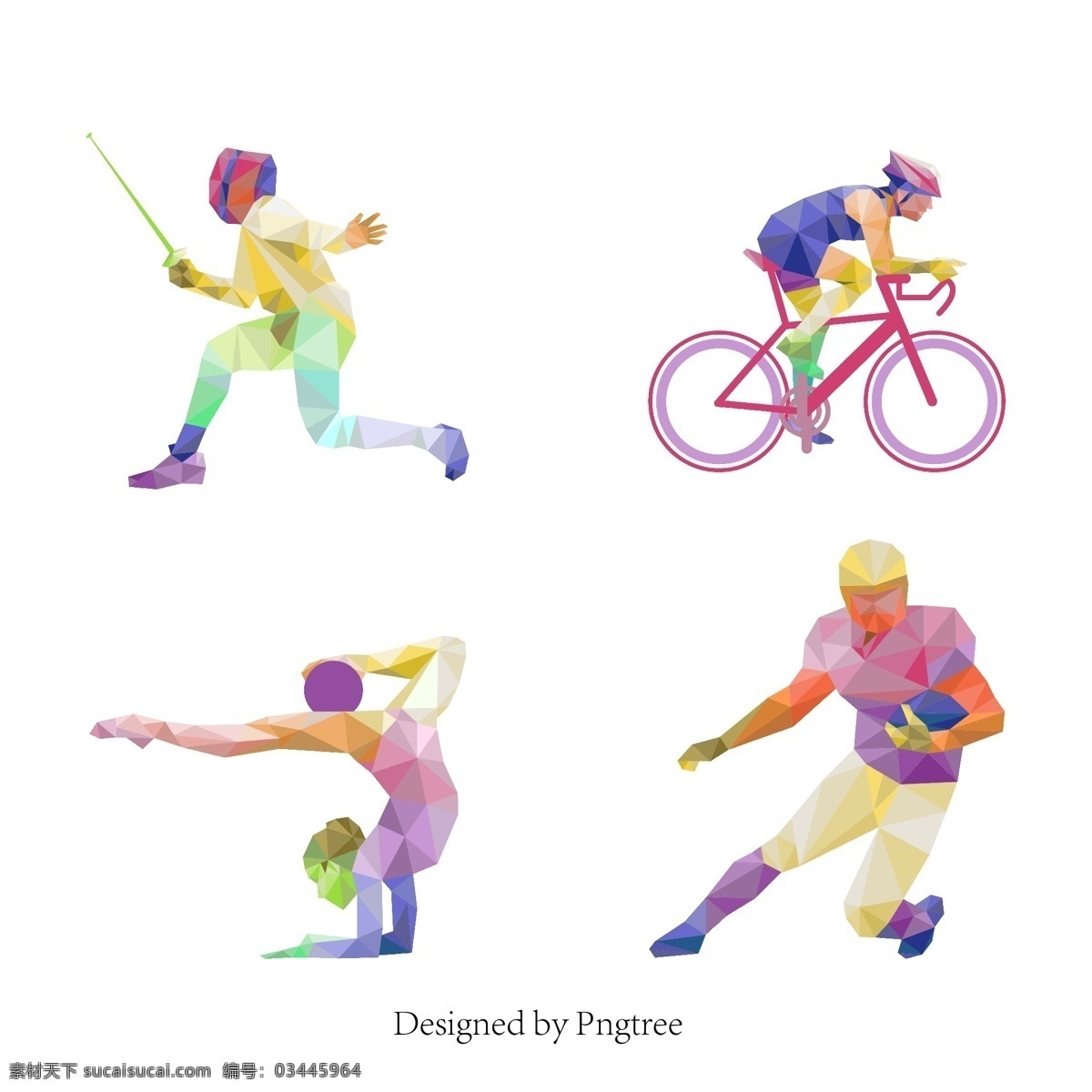 卡通 运动 健身 剑道 球运动 员 自行车 梯度 马赛克 恶棍 游戏
