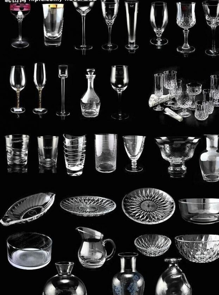 透明杯 透明玻璃水杯 透明玻璃杯 商业摄影 静物 冰块 宜家玻璃杯 餐具厨具 餐饮美食 分层