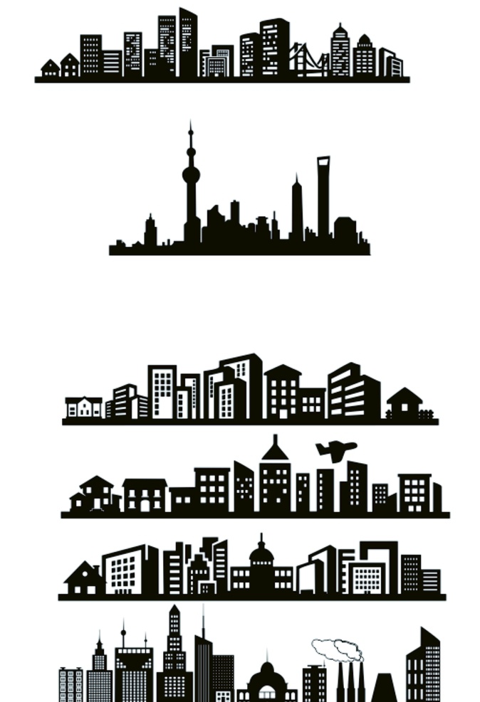 城市 矢量图 楼房 建筑 标志图标 其他图标