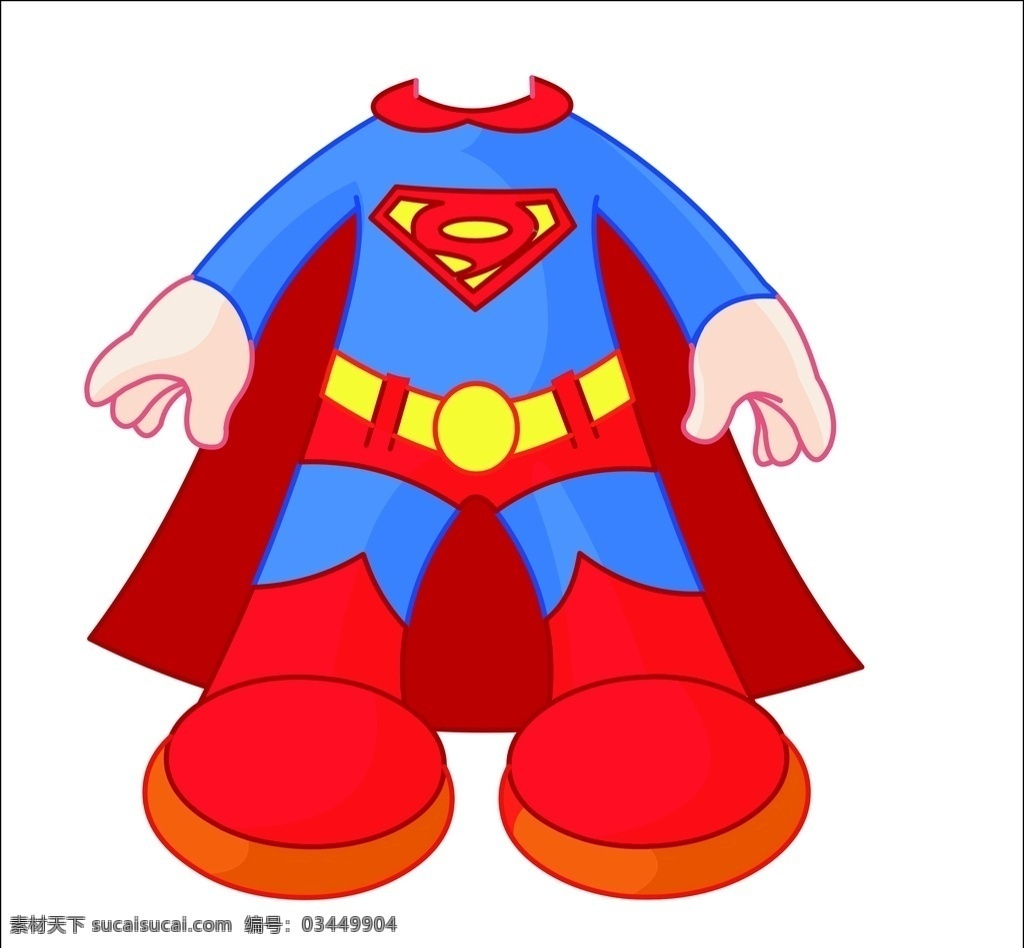 卡通衣服 超人 超人服装 超人衣服设计 超人矢量图