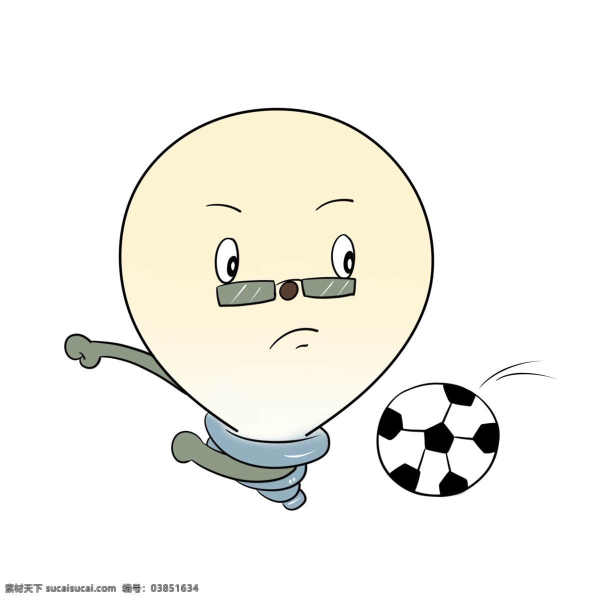 踢 足球 体育运动 插图 足球运动 白色足球 卡通人物 踢足球运动 体育项目 球类