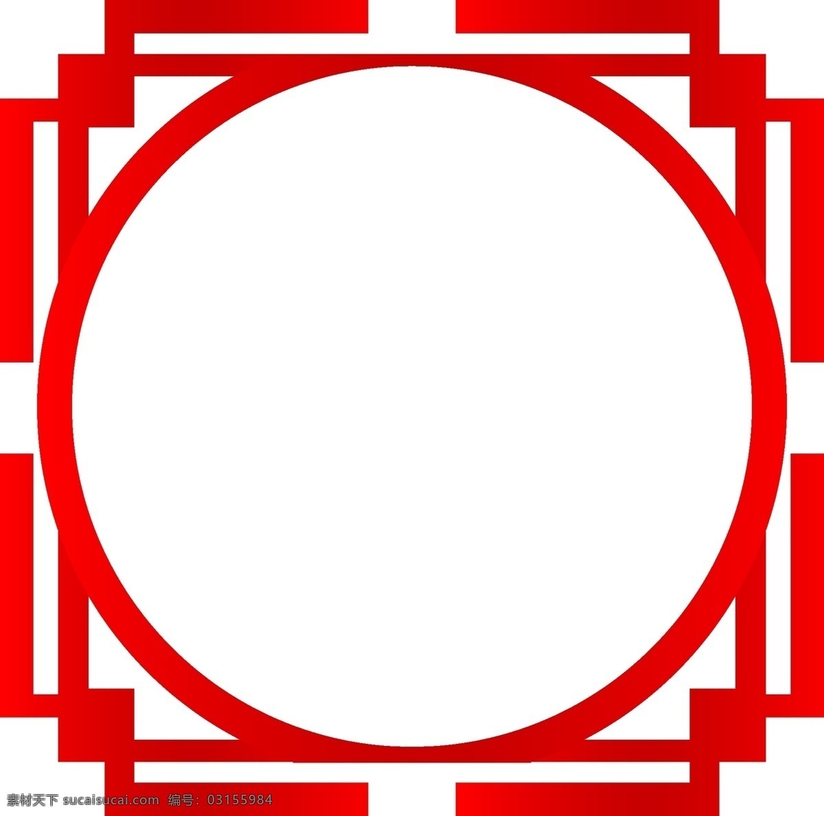 正方形 中国 风 边框 喜庆 中国红 镂空 文化墙边框 可商用元素 矢量