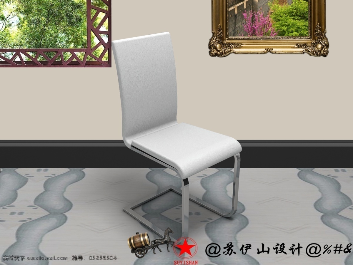 电镀 餐椅 3d设计模型 皮椅 源文件 电镀餐椅 电镀皮餐椅 白色皮革 方管电镀餐椅 其他模型 max 款 方管 3d模型素材 其他3d模型