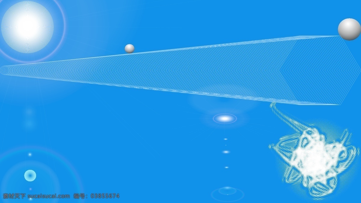 蓝色背景素材 蓝色 兰色 蓝底 白点 闪光 投射 背景 展板 宣传 海报 可修改 矢量 光圈 光晕 拇指 星球 现代科技 科学研究