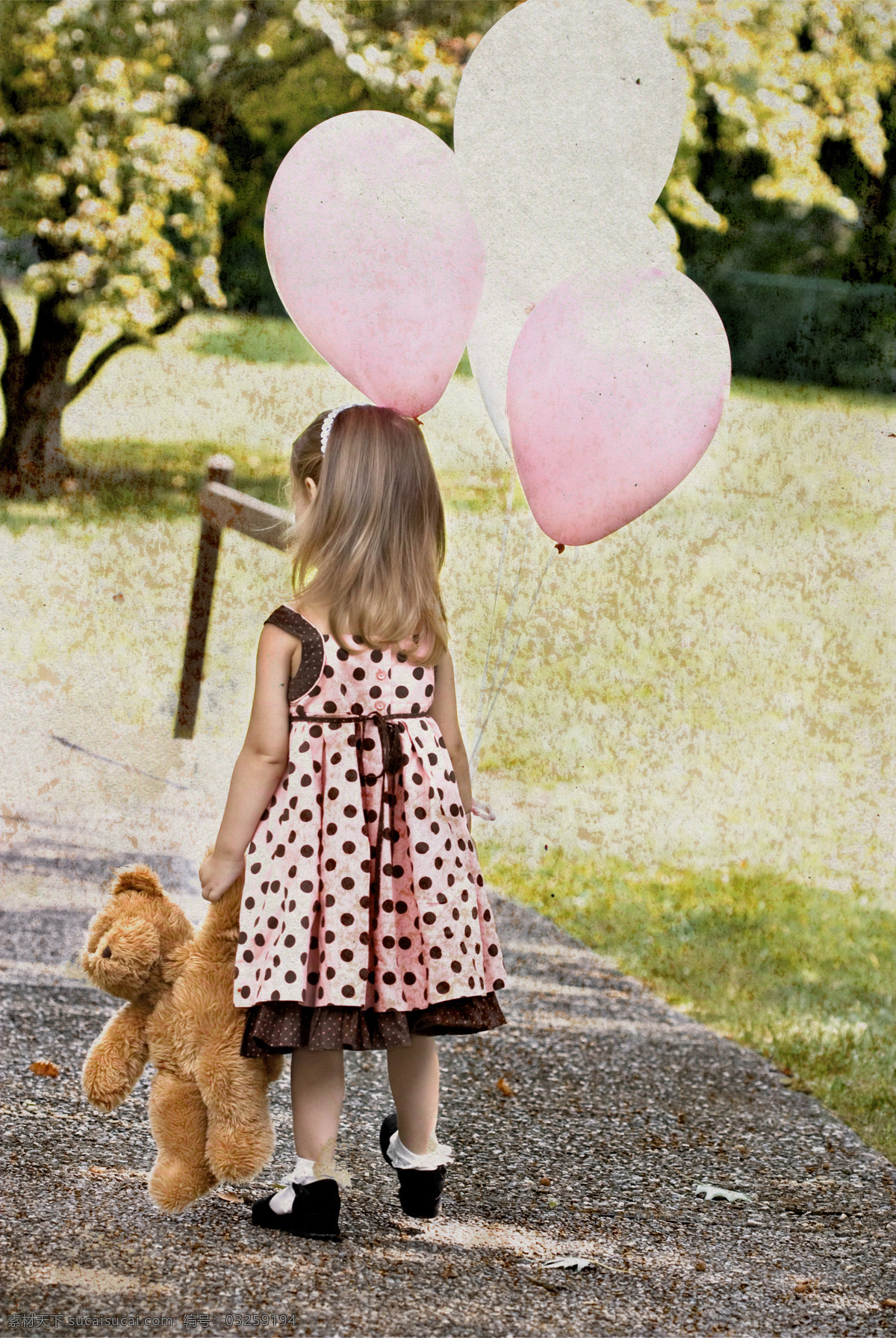 宝贝 儿童幼儿 孩子 可爱 人物图库 幼儿 手 玩具 熊 气球 小女孩 儿童 psd源文件