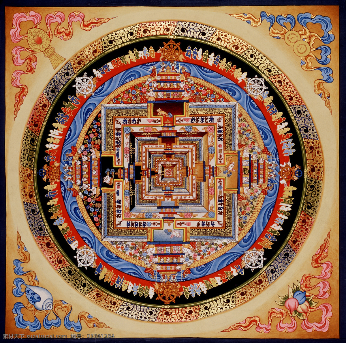 八宝坛城 坛城 装饰画 高清 佛教 艺术 文化艺术 绘画书法