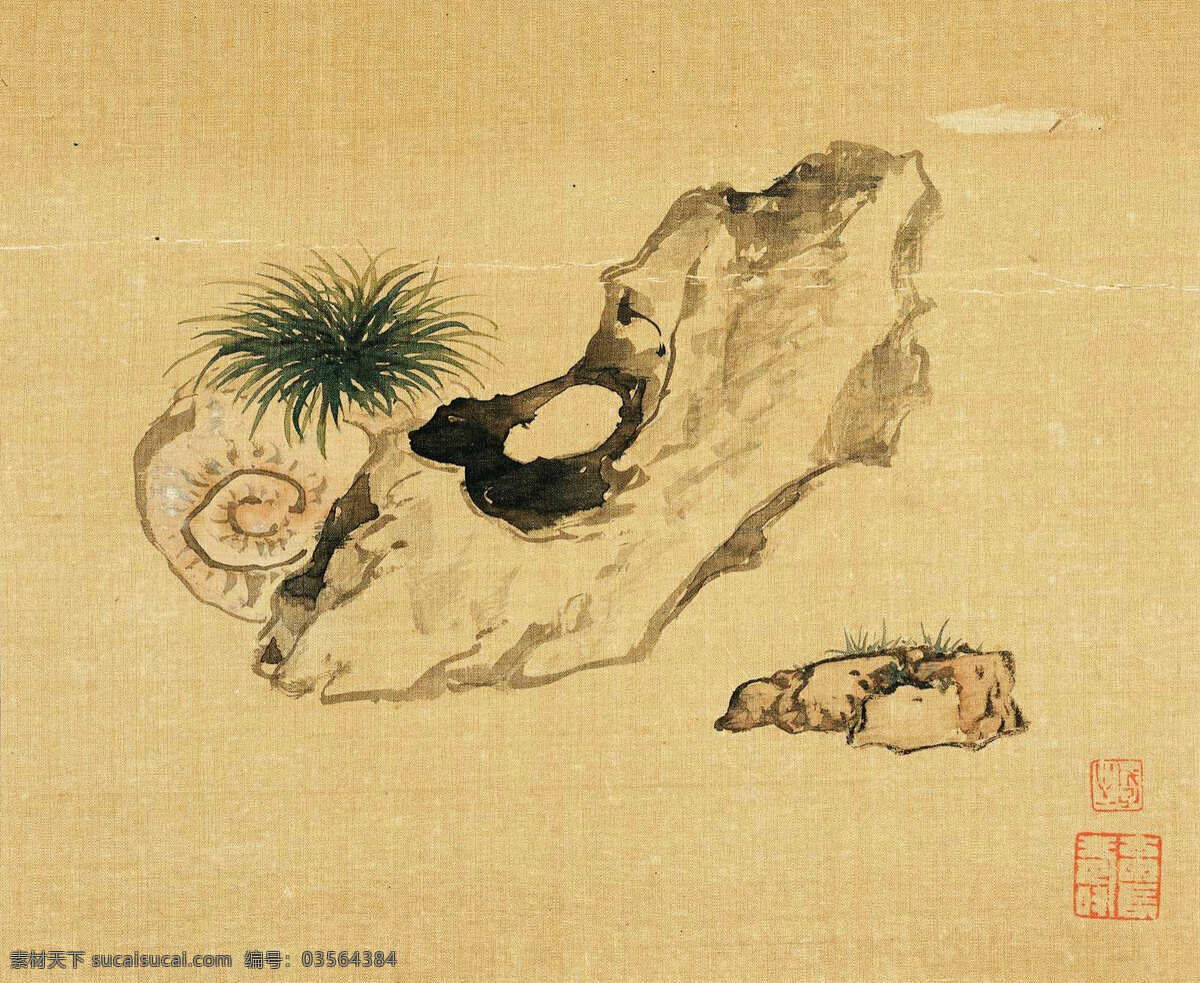 彩墨画 国画 国画艺术 绘画书法 美术 奇石 水墨画 花卉 小品 设计素材 模板下载 花卉奇石小品 小植物 印章 花鸟 虫草 画 文化艺术 家居装饰素材 雕刻 图案