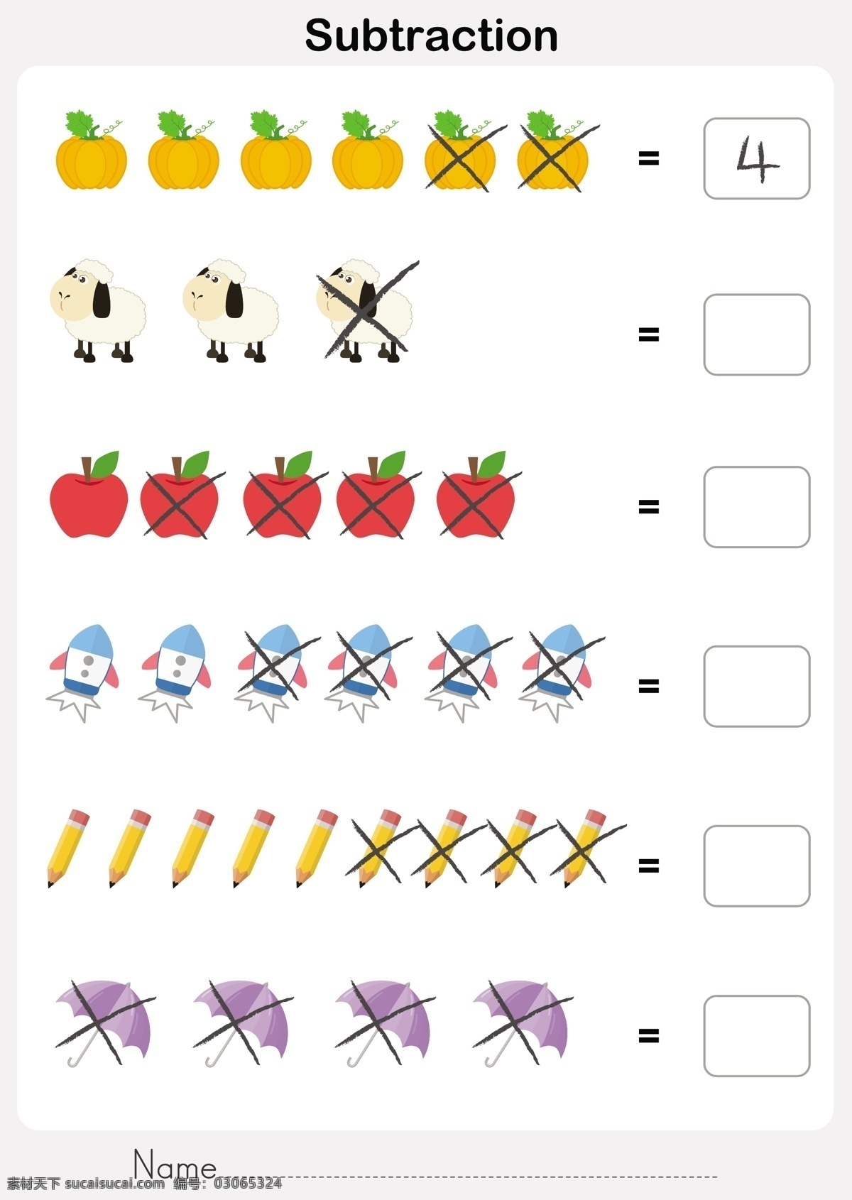 手绘数学题 手绘 插画 水果 数学题