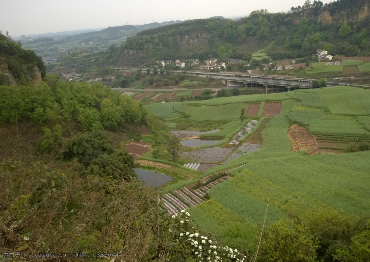 山间景色 田野 乡村风景 田园景色 高山远景 自然景观 田园风光