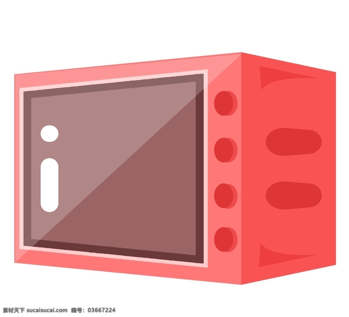 红色方形烤箱 烤箱 家电 电器