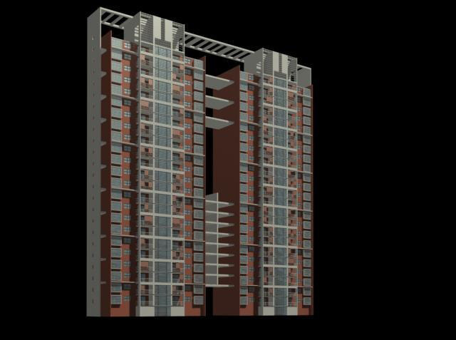 联 排 高层 住宅楼 3d 模型 联排高层住 宅楼 3d模型 max 黑色