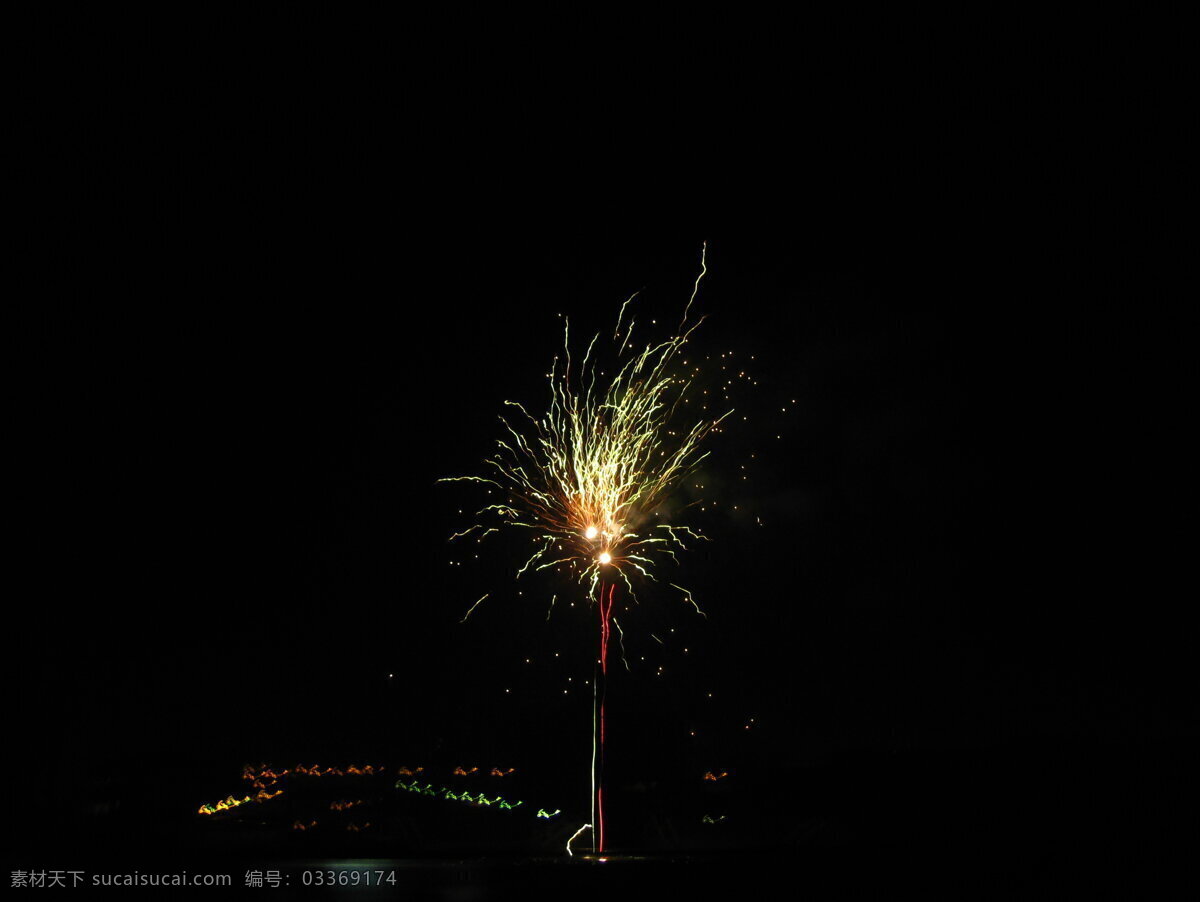 绿色 烟花 烟花背景 烟花图片 绽放的烟花 节日素材 其他节日