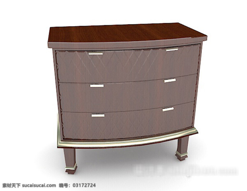 棕色木质柜子 3d模型下载 3dmax 模型 现代风格模型 欧式风格 复古风格