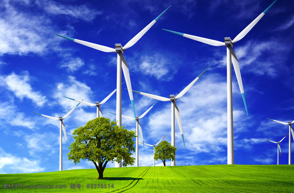 风车 电力风车 风力发电 清洁能源 蓝天 白云 风能 环保 绿色能源 可再生能源 环保能源 现代科技 工业生产