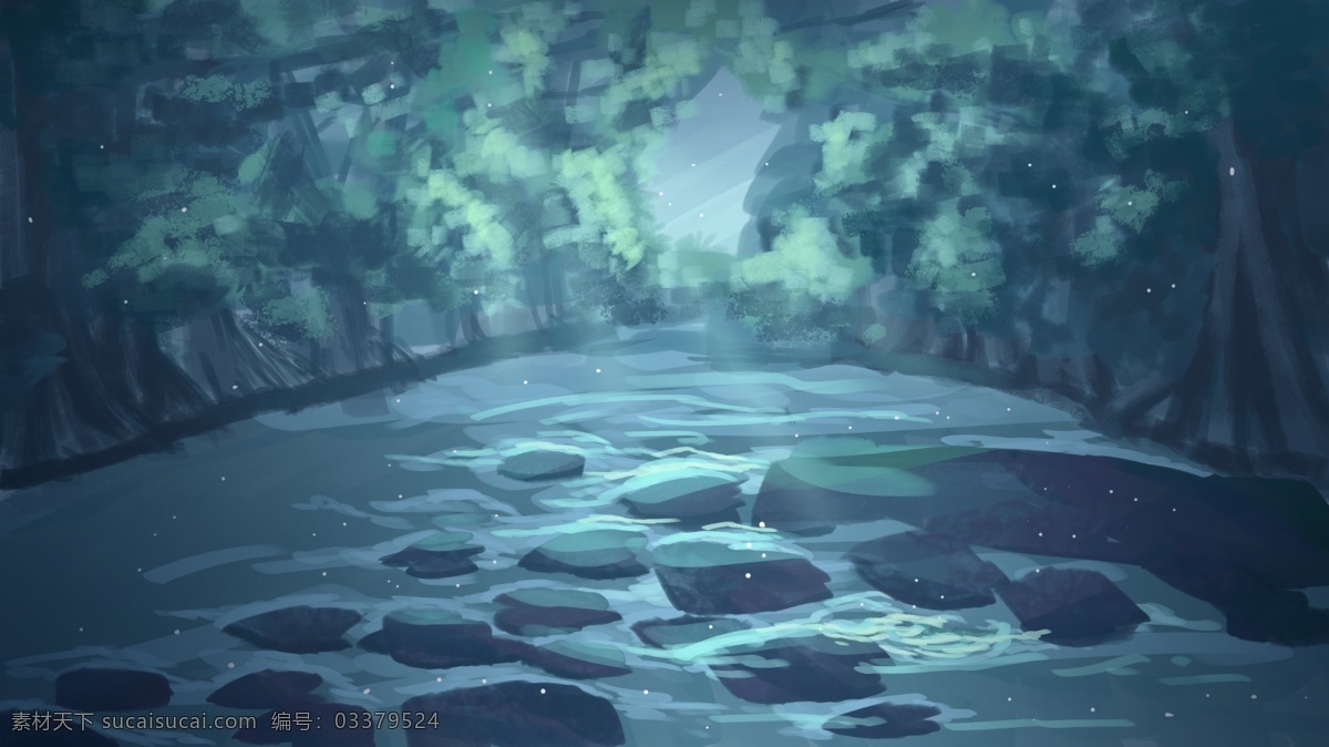 浪漫 夜晚 森林 广告 背景 树木 植物 阳光 简约 广告背景 夜色
