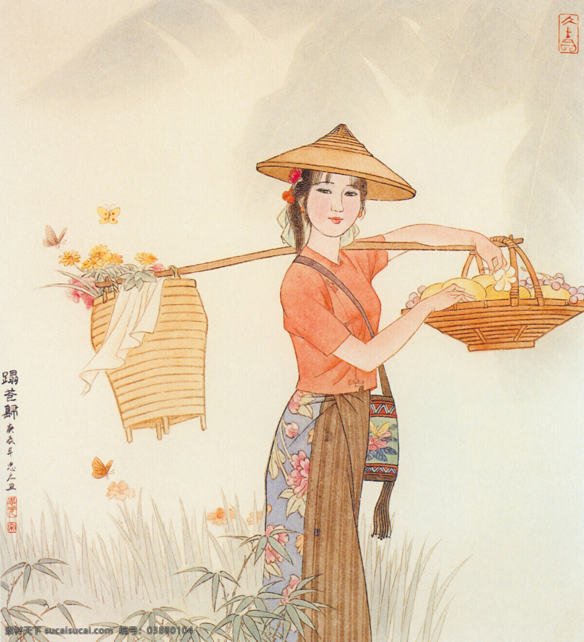 踏 花 图 国画 绘画书法 美术作品 文化艺术 踏花归图. 名家名作