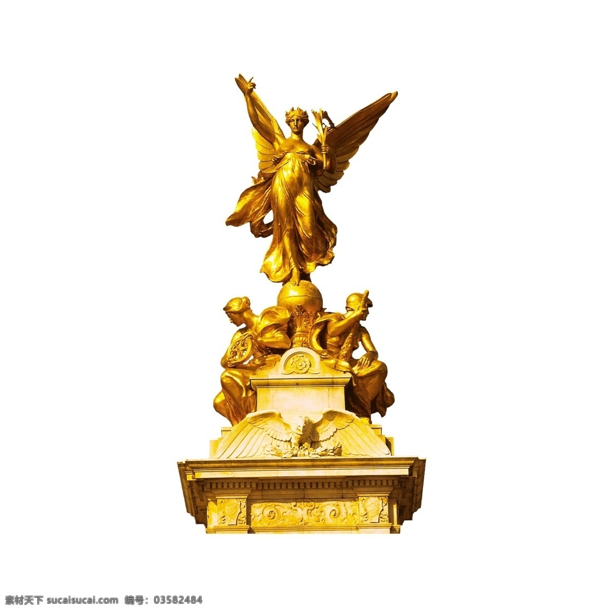 一个 华丽 西方 黄金 雕塑 雕刻 房地产 公司 神话 美极了 西 psd源文件
