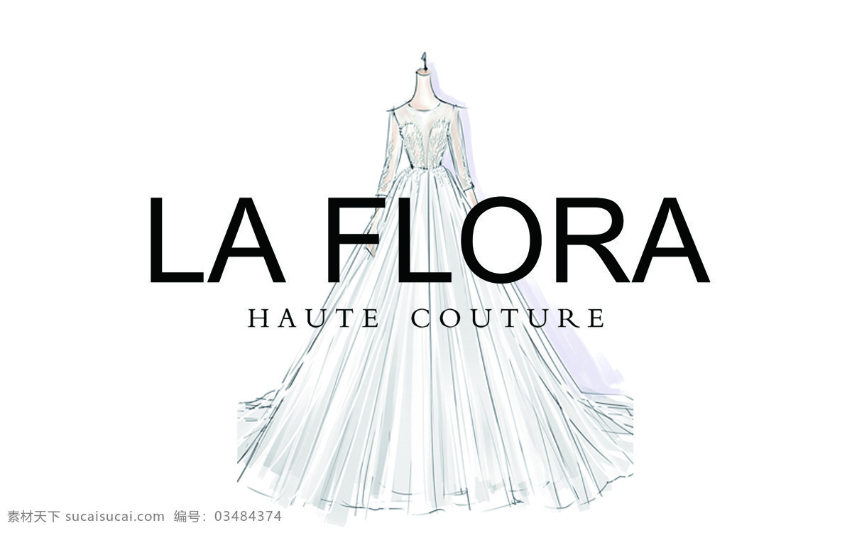la flora 标志设计 婚纱礼服 logo 婚纱logo 礼服logo