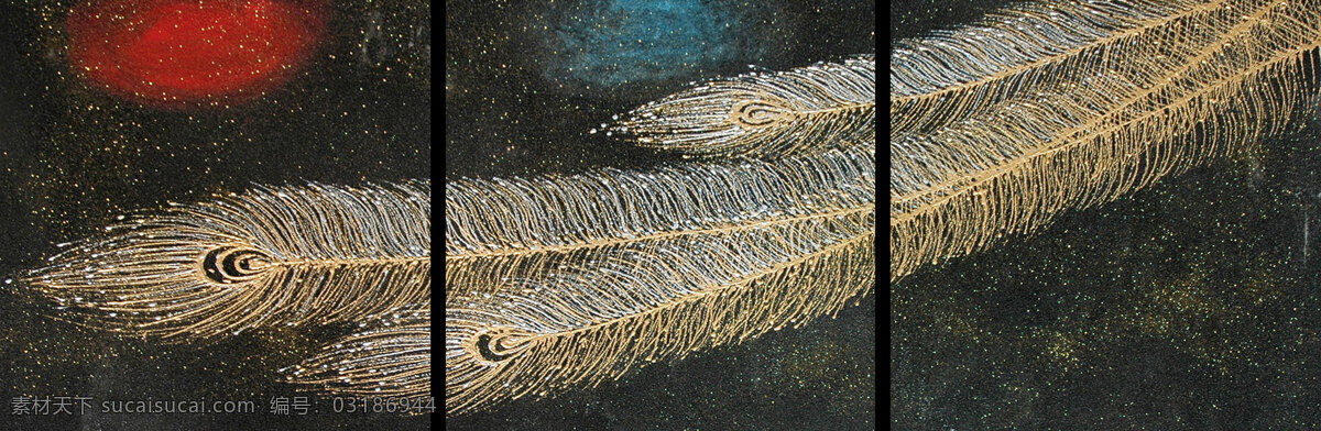 黑色 羽毛 装饰画 羽毛装饰画 三联装饰画 绘画书法 文化艺术