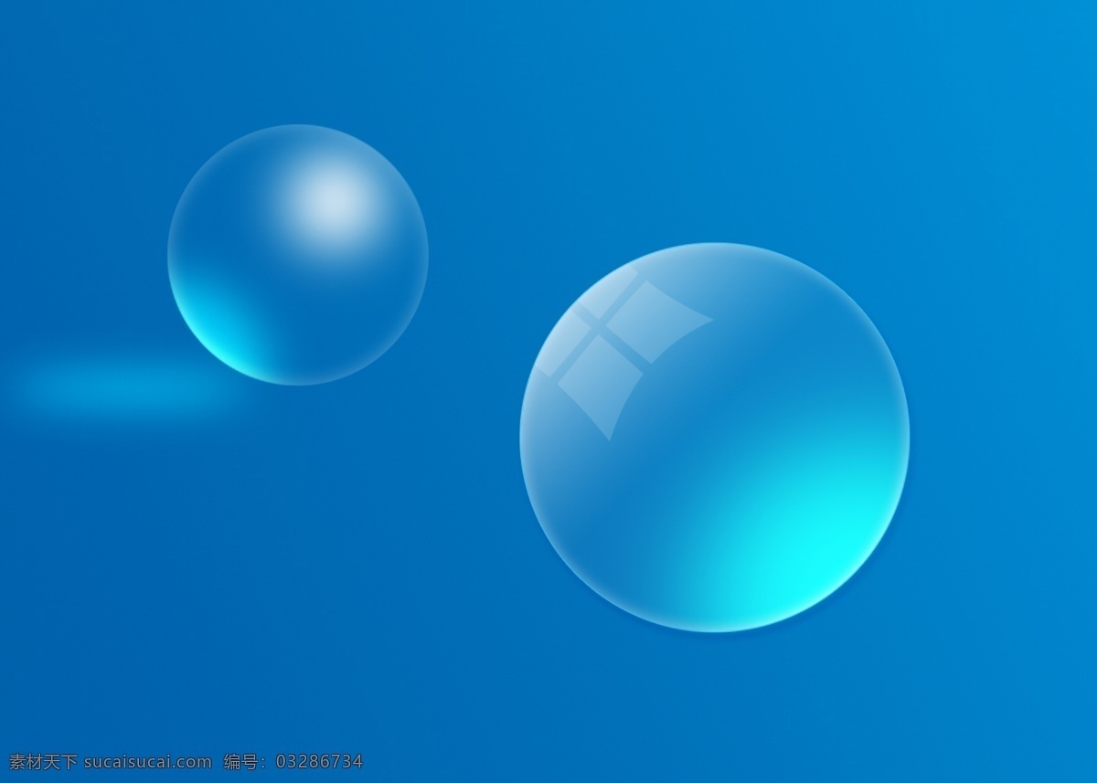 水晶玻璃球 透明 玻璃 ps设计 位图 蓝色 玻璃球 玻璃片 圆形 球体 potoshop 图标 分层 源文件