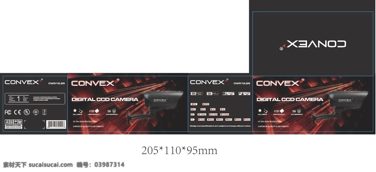 cctv 彩盒 彩盒设计 科技 摄像头 现代科技 camera 矢量 psd源文件 包装设计