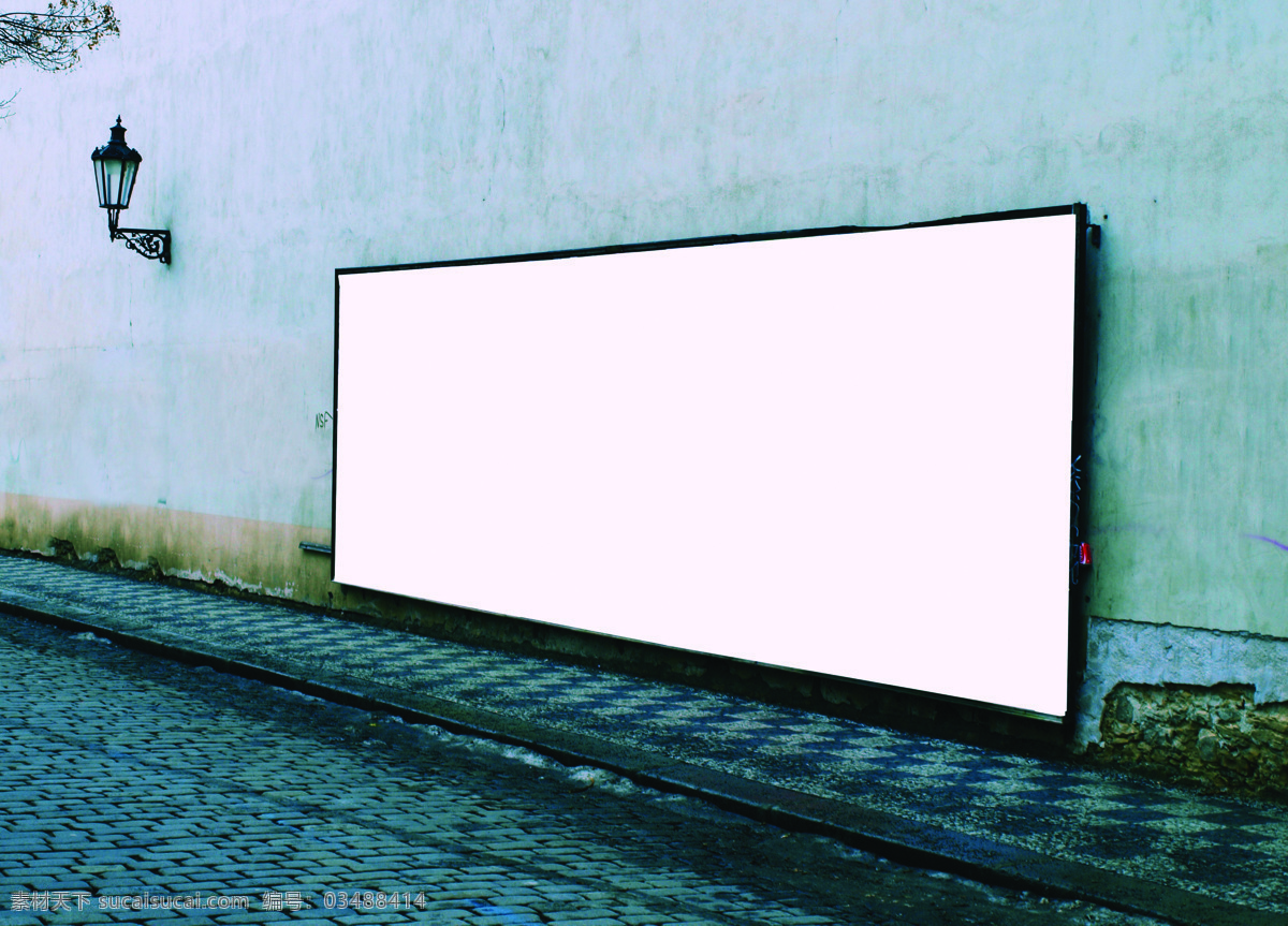街道 空白 广告 位 广告牌 广告位 墙壁 墙 壁灯 马路 空白广告 广告模板 高清图片 其他类别 环境家居