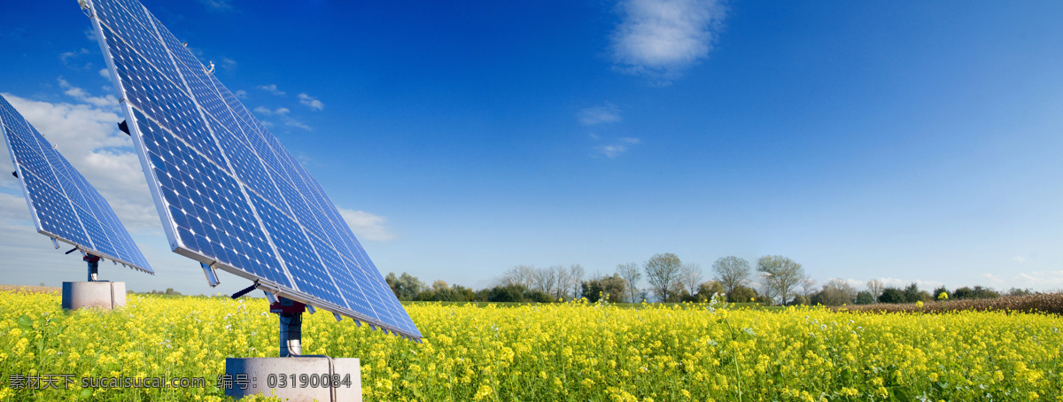 油菜地 里 太阳能 太阳能板 太阳能电站 节能环保 绿色环保 其他类别 现代科技