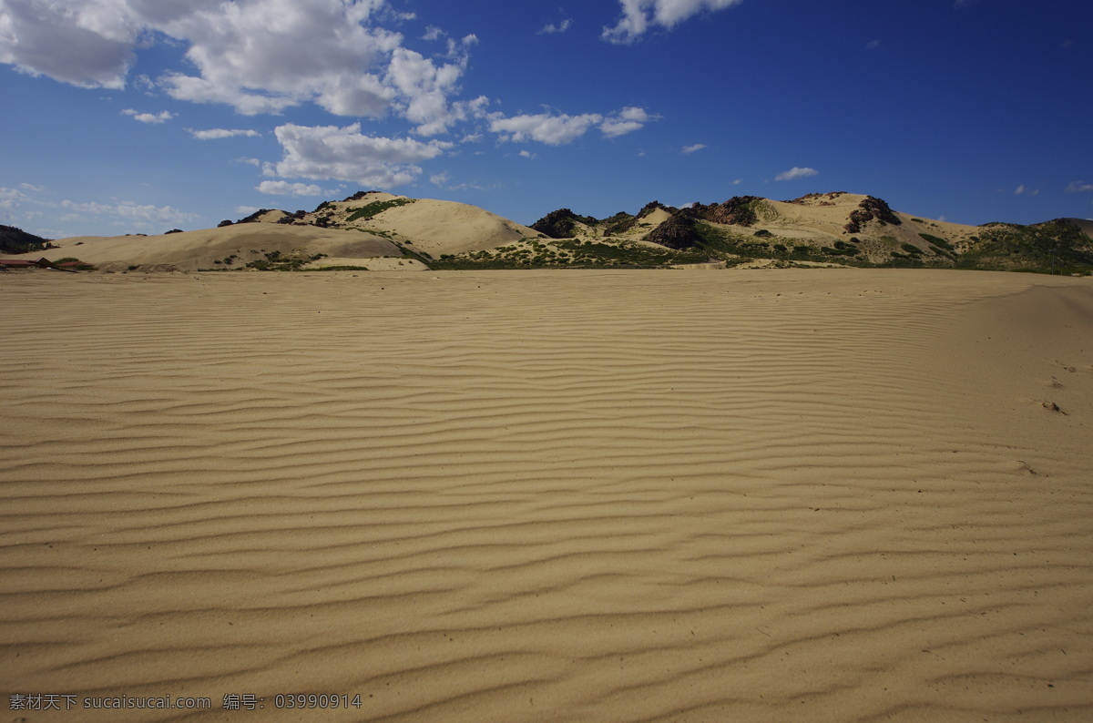 沙漠 沙地 沙丘 景色 荒漠 绿草 自然景观 山水风景