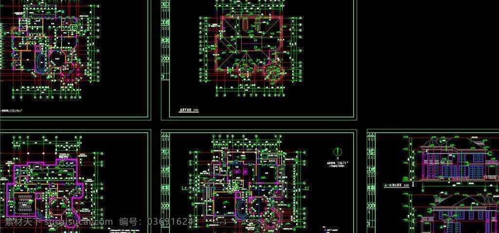 cad 别墅 公馆 环境设计 建筑设计 立面图 平面图 剖面图 施工图 室内设计 上海 dwg 图纸 装修 装饰 私宅 别业 别墅图纸大全 源文件 cad素材 室内图纸