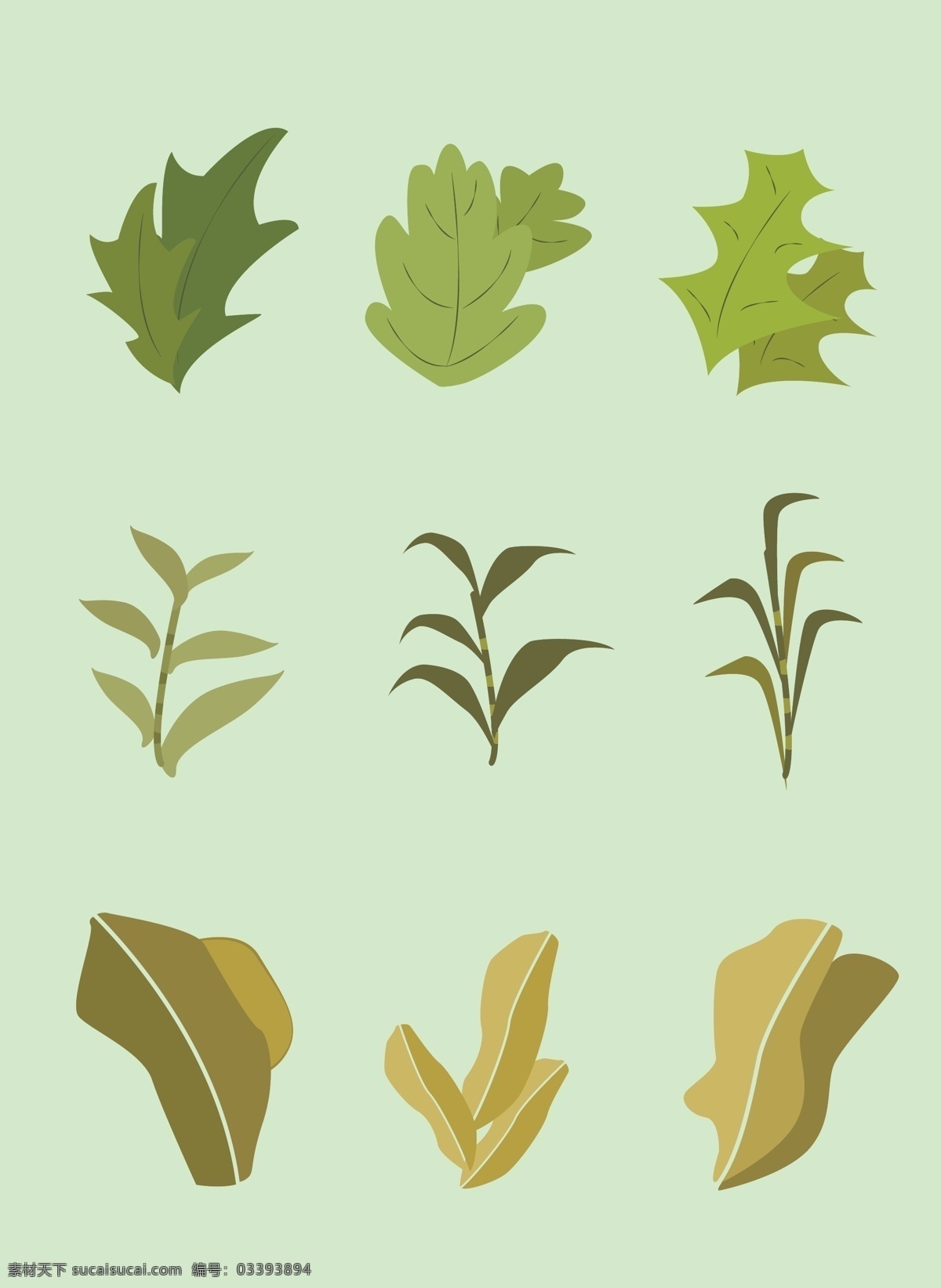 原创 矢量 绿叶 植物 插画 背景 插图 叶子 卡片 图案 海报