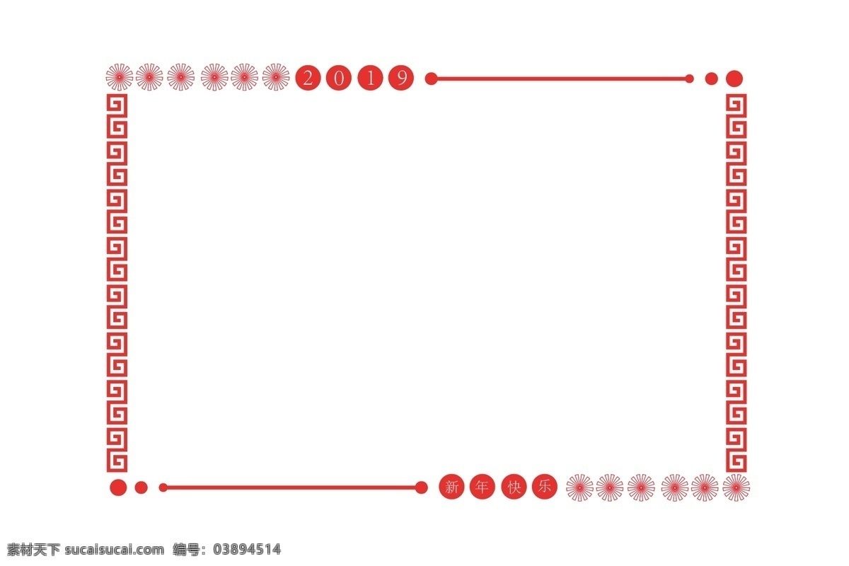红色 花纹 边框 插画 红色边框 花纹边框插画 新年快乐 迎新年 贺新春 喜庆 装饰边框 花纹线框 新年边框