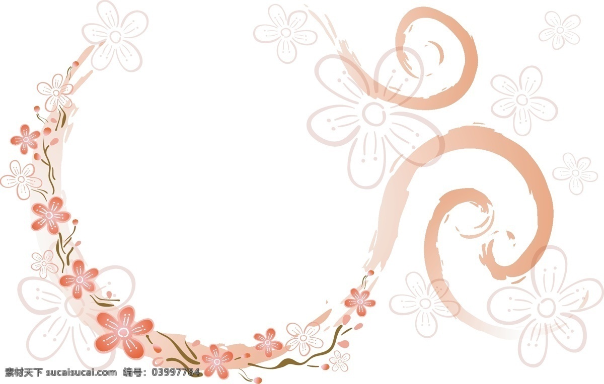 插画 花朵 边框 淡雅 淡雅背景 底纹 花 花边