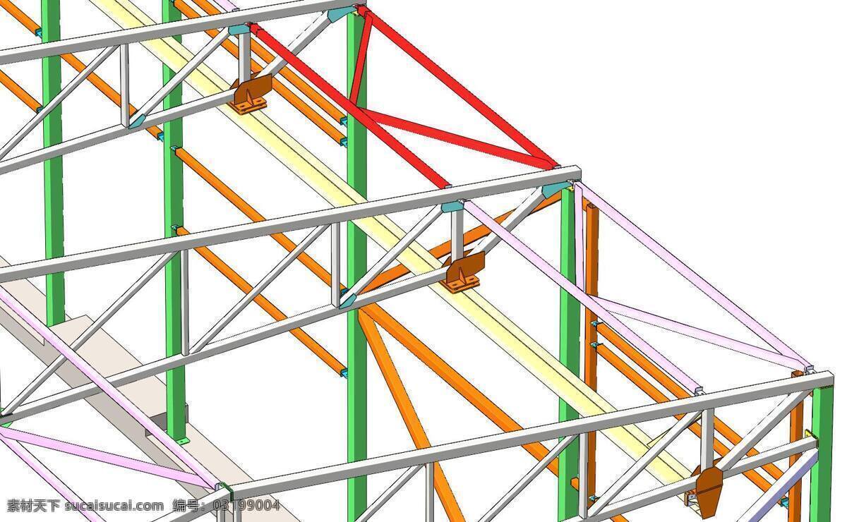 金属 框架 钢 建设 建筑 结构 3d模型素材 建筑模型
