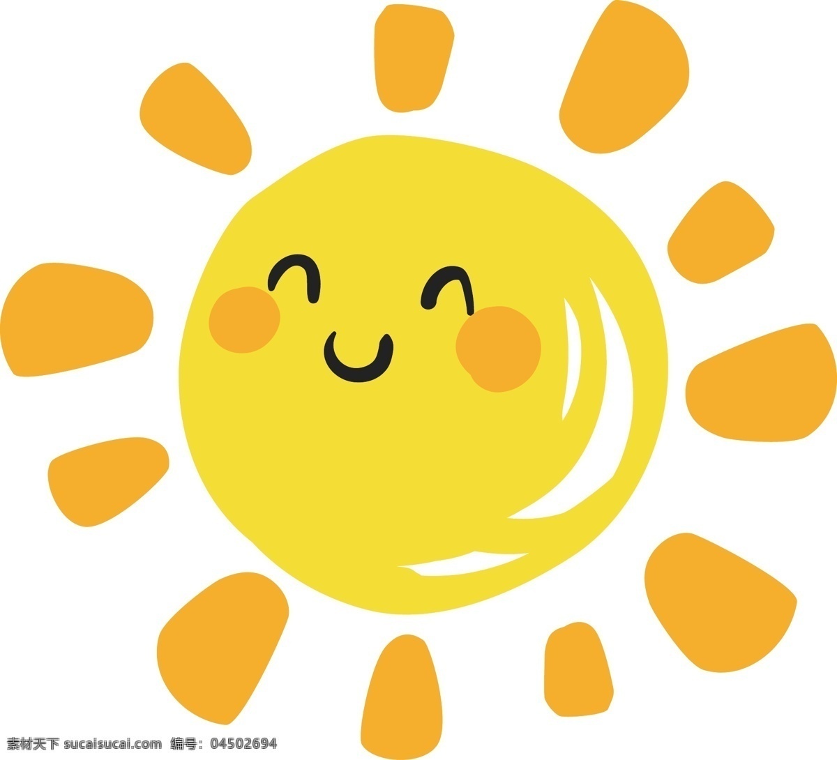 矢量图 微笑 太阳 可爱 创意 手绘 卡通 儿童