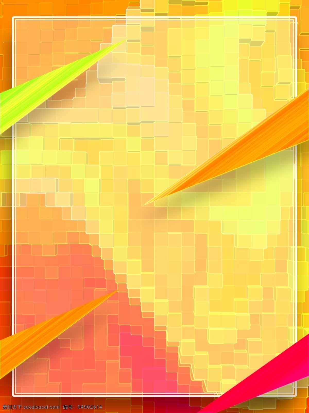 全 原创 几何 三角形 渐变 电商 方块 马赛克 背景 橙色 马赛克背景 粉色 正方体 竖版背景
