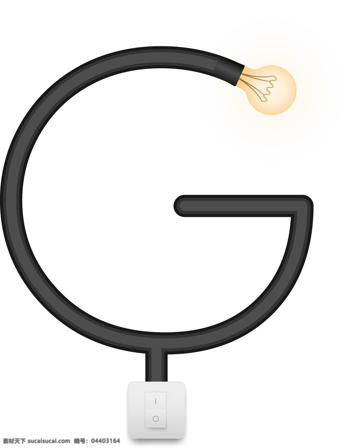 创意 矢量 灯光 字母 灯管 插座 字母g 创意灯光 灯管插座