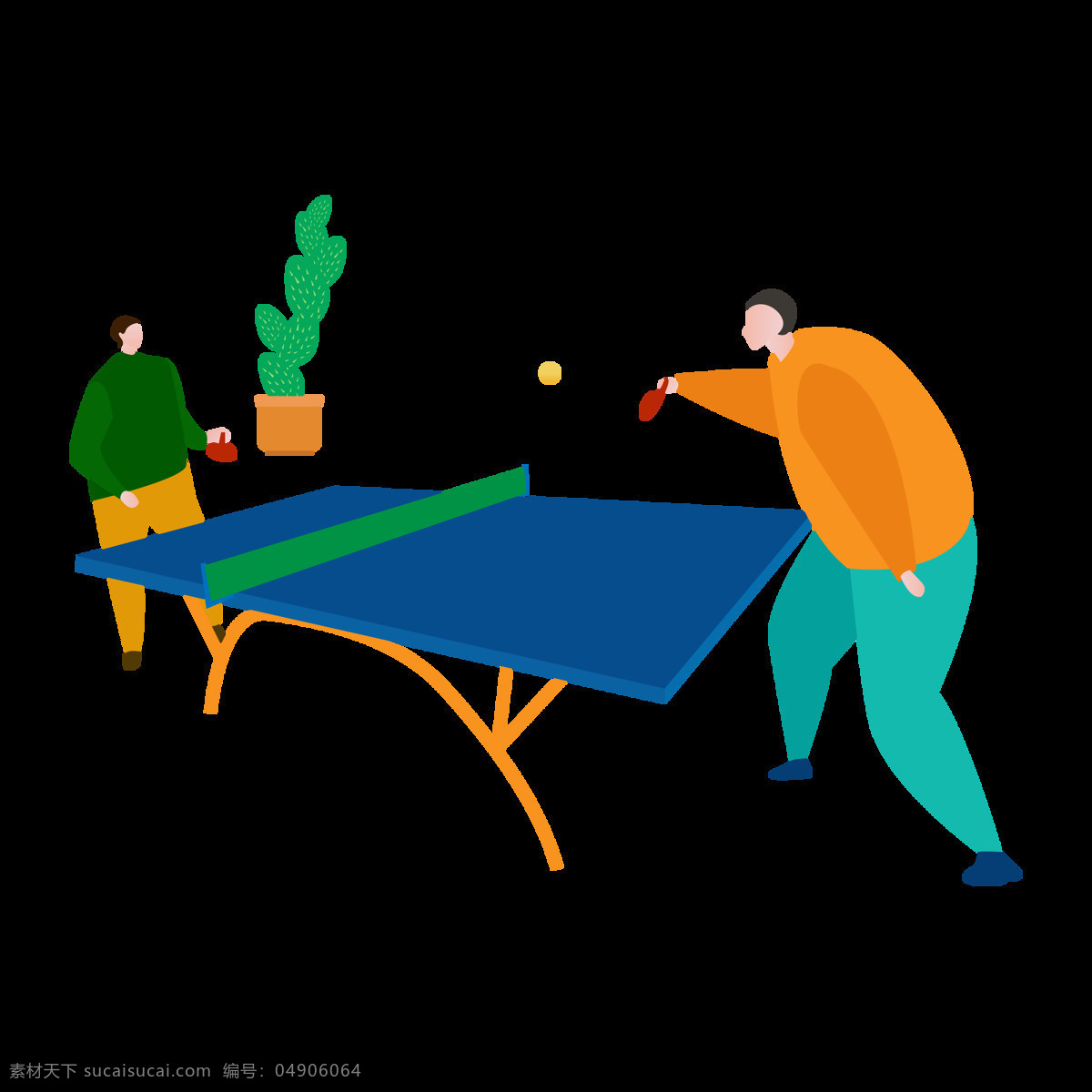 乒乓球 男人 矢量 夸张 扁平化 矢量图 球台 乒乓球拍 卡通画 ppt装饰 植物 绿色 插画 手绘