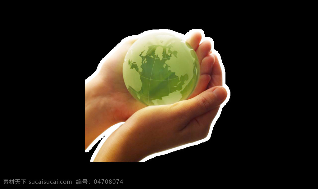 手 捧 绿色 圆球 元素 png元素 地球 免抠元素 透明素材
